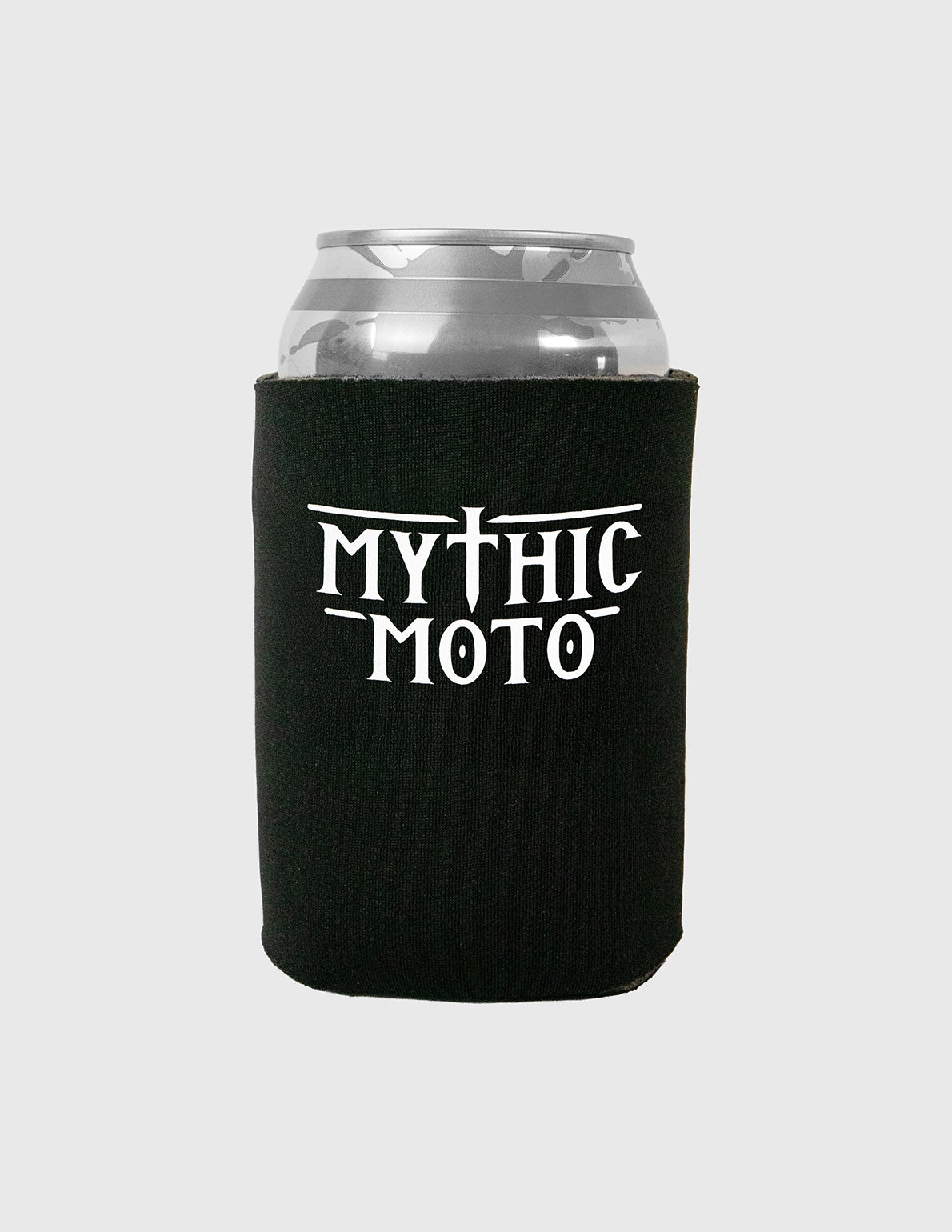premium foam can cooler mythic moto motorcycle koozie